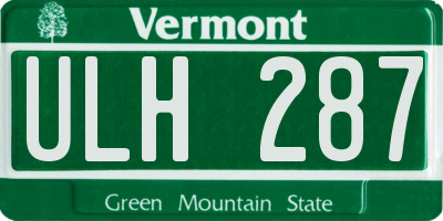 VT license plate ULH287