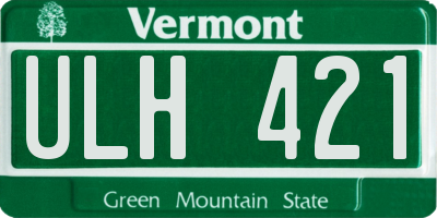VT license plate ULH421