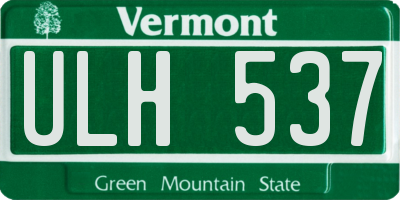 VT license plate ULH537