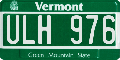 VT license plate ULH976