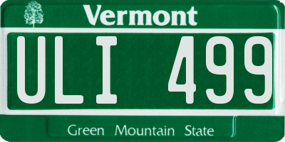 VT license plate ULI499