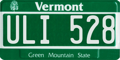VT license plate ULI528