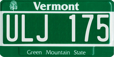 VT license plate ULJ175