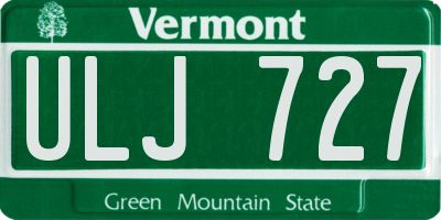 VT license plate ULJ727