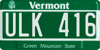 VT license plate ULK416