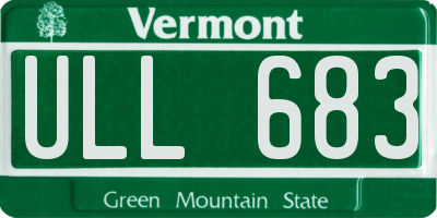 VT license plate ULL683