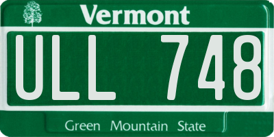 VT license plate ULL748