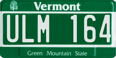 VT license plate ULM164