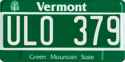 VT license plate ULO379