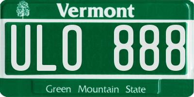 VT license plate ULO888