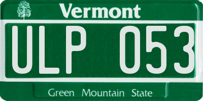 VT license plate ULP053