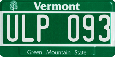 VT license plate ULP093