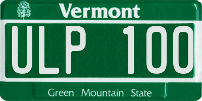 VT license plate ULP100