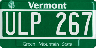 VT license plate ULP267