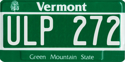 VT license plate ULP272