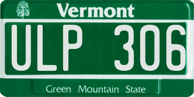 VT license plate ULP306