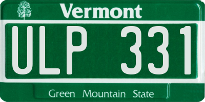 VT license plate ULP331