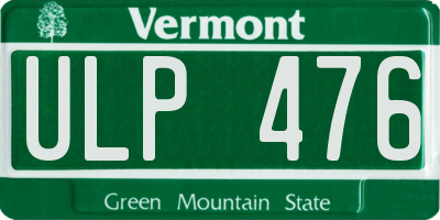 VT license plate ULP476