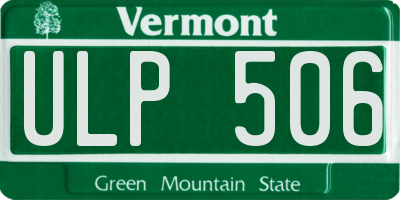 VT license plate ULP506