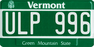 VT license plate ULP996
