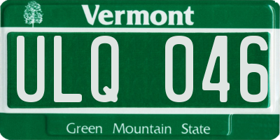 VT license plate ULQ046