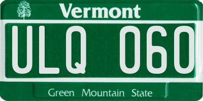 VT license plate ULQ060