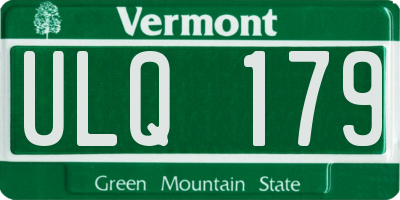 VT license plate ULQ179