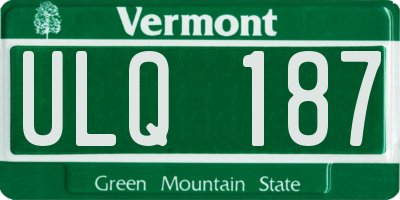 VT license plate ULQ187