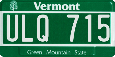 VT license plate ULQ715