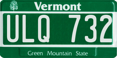 VT license plate ULQ732