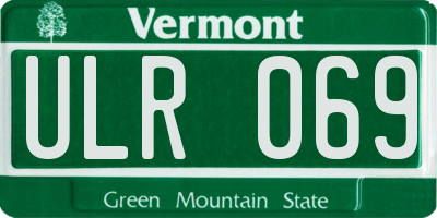 VT license plate ULR069