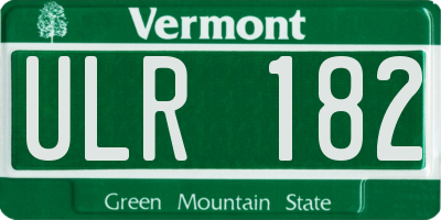 VT license plate ULR182