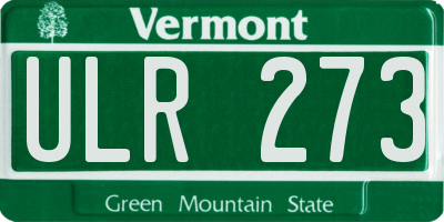 VT license plate ULR273