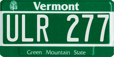 VT license plate ULR277