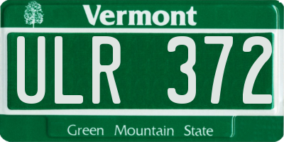 VT license plate ULR372