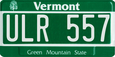VT license plate ULR557
