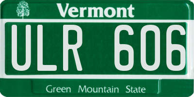 VT license plate ULR606