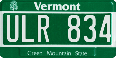 VT license plate ULR834