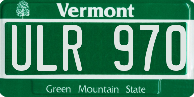VT license plate ULR970