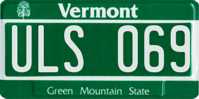 VT license plate ULS069