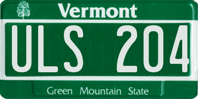 VT license plate ULS204