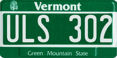 VT license plate ULS302