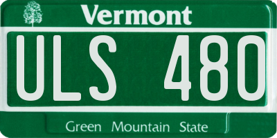VT license plate ULS480