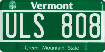 VT license plate ULS808