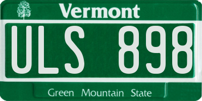 VT license plate ULS898