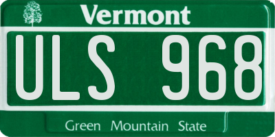 VT license plate ULS968