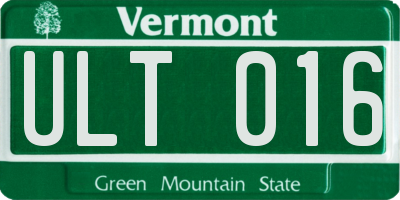 VT license plate ULT016