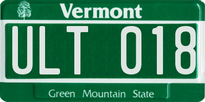 VT license plate ULT018