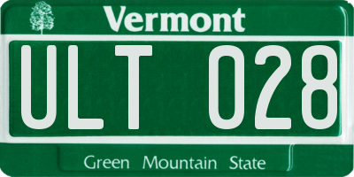 VT license plate ULT028