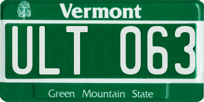 VT license plate ULT063